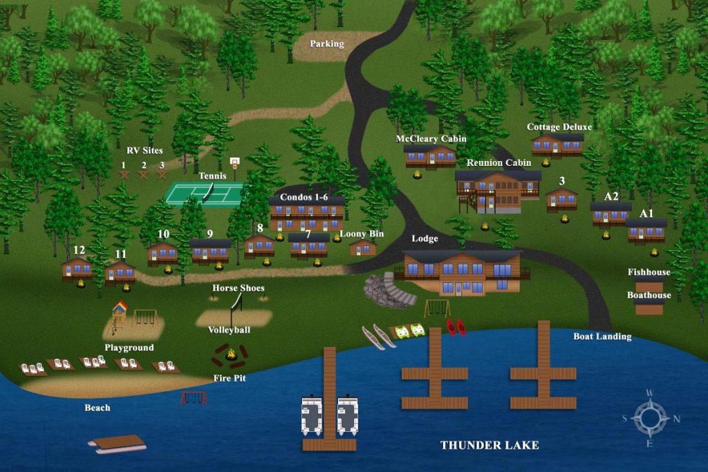 Cottages, Condos & RV Sites on Thunder Lake - Thunder Lake Lodge